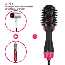 Load image into Gallery viewer, 2 In 1 1000W One Step Hair Dryer Volumizer Brush Straightening Curling Iron Comb