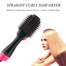 Load image into Gallery viewer, 2 In 1 1000W One Step Hair Dryer Volumizer Brush Straightening Curling Iron Comb